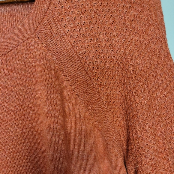 LOFT Burnt Orange Long Sleeve Knit Top Size L - Picture 8 of 10